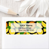 Oranje achtergrond etiket (Insitu)