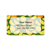 Oranje achtergrond etiket (Voorkant)