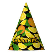 Oranje achtergrond feesthoedjes (Voorkant)