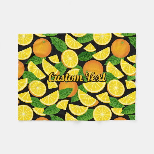 Oranje achtergrond fleece deken (Voorkant (Horizontaal))