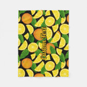 Oranje achtergrond fleece deken (Voorkant)