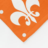 Oranje achtergrond Fleur-de-lis Patroonontwerp Fleece Deken (Hoek)