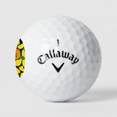 Oranje Achtergrond Golfballen (Logo)