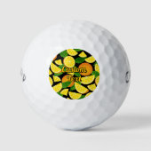 Oranje Achtergrond Golfballen (Voorkant)
