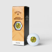 Oranje Achtergrond Golfballen (Verpakking)