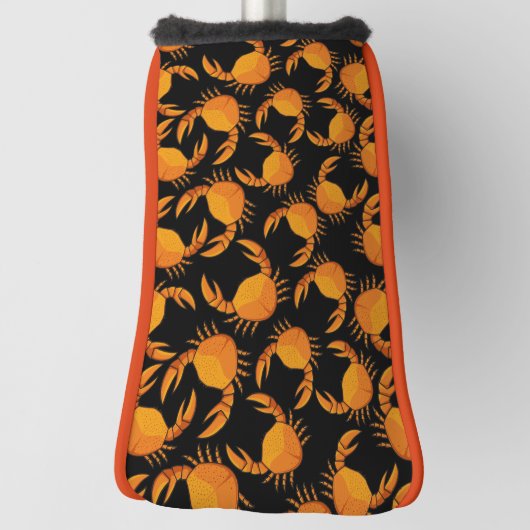 Oranje achtergrond golfheadcover (Draai 90)