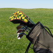 Oranje achtergrond golfheadcover (Insitu)