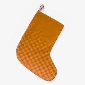 Oranje achtergrond halftone vierkant kleine kerstsok (Voorkant (Hangend))