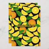 Oranje achtergrond kaart (Voorkant / Achterkant)