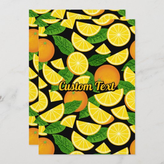 Oranje achtergrond kaart (Voorkant / Achterkant)