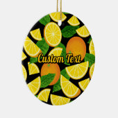 Oranje achtergrond keramisch ornament (Rechts)