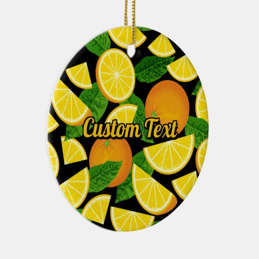 Oranje achtergrond keramisch ornament (Rechts)