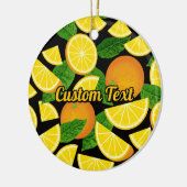 Oranje achtergrond keramisch ornament (Links)