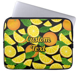 Oranje achtergrond laptop sleeve