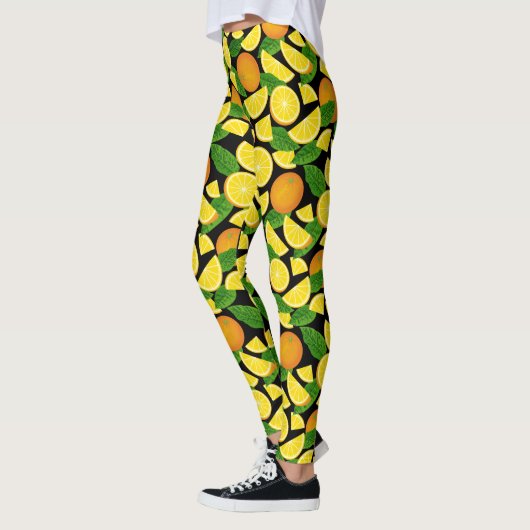 Oranje achtergrond leggings (Links)