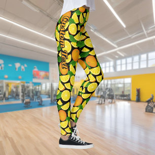 Oranje achtergrond leggings