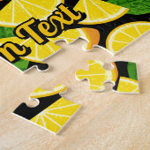 Oranje achtergrond legpuzzel (Zijkant)