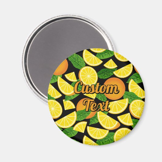 Oranje achtergrond magneet (Voorkant / Achterkant)