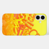 Oranje achtergrond met letters Case-Mate iPhone case (Achterkant (horizontaal))