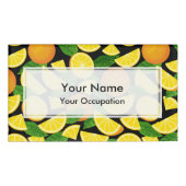 Oranje achtergrond naambadge (Voorkant)