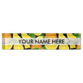 Oranje achtergrond naambordje (Voorkant)