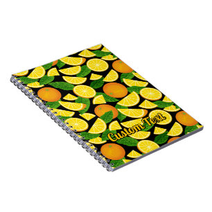 Oranje achtergrond notitieboek