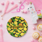 Oranje achtergrond papieren bordje (Feest)