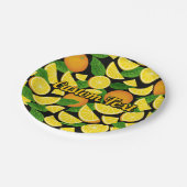 Oranje achtergrond papieren bordje (Gekanteld)