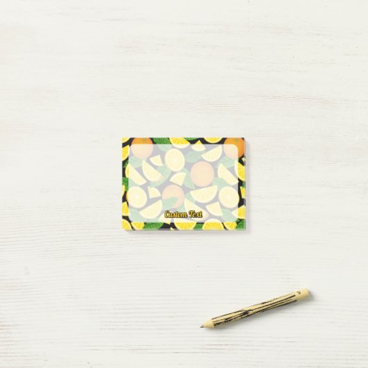 Oranje achtergrond post-it® notes (Op bureau)