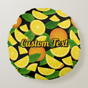 Oranje achtergrond rond kussen