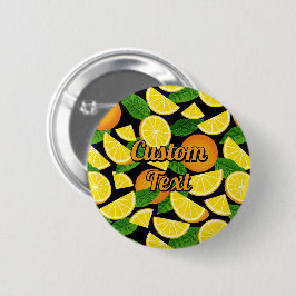 Oranje achtergrond ronde button 5,7 cm