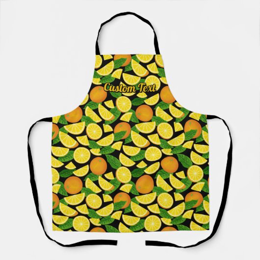 Oranje achtergrond schort (Voorkant)