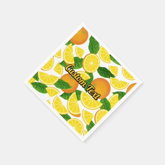 Oranje achtergrond servet (Hoek)