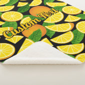 Oranje achtergrond sherpa deken (3/4)