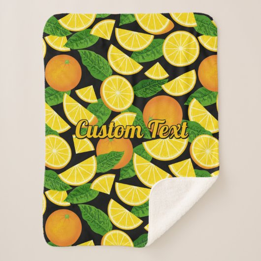 Oranje achtergrond sherpa deken (Voorkant)