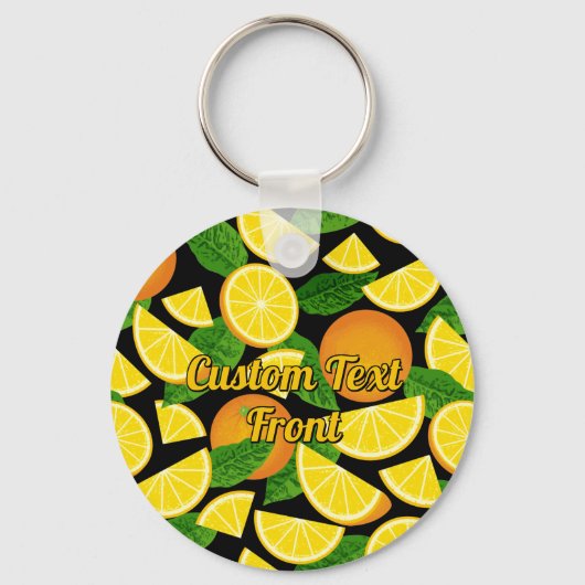 Oranje achtergrond sleutelhanger (Voorkant)