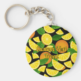 Oranje achtergrond sleutelhanger