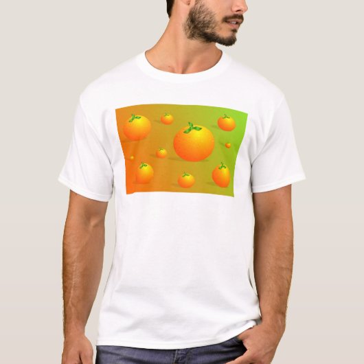 Oranje achtergrond t-shirt (Voorkant)