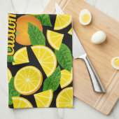 Oranje achtergrond theedoek (Quarter Fold)
