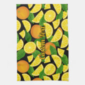Oranje achtergrond theedoek (Verticaal)