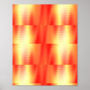 Oranje achtergrond verbranden poster