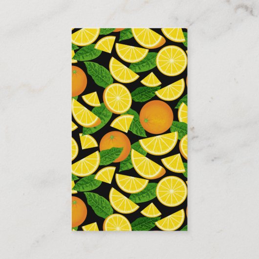 Oranje achtergrond visitekaartje (Achterkant)