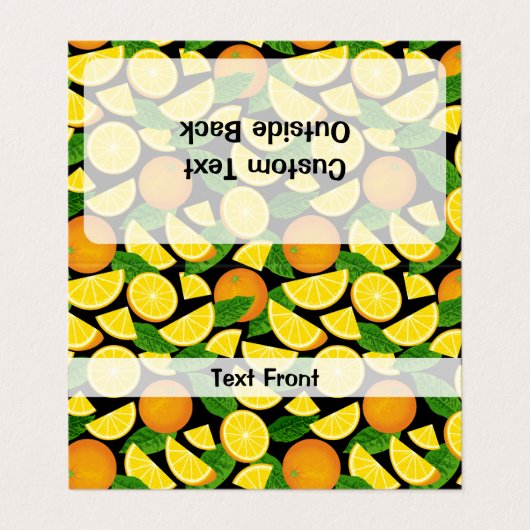 Oranje achtergrond visitekaartje (Buitenkant ongevouwen)