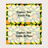 Oranje achtergrond visitekaartje (Binnenkant ongevouwen)