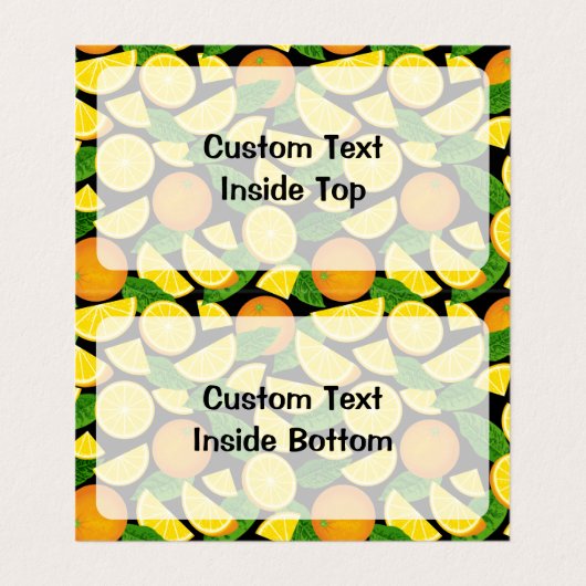 Oranje achtergrond visitekaartje (Binnenkant ongevouwen)