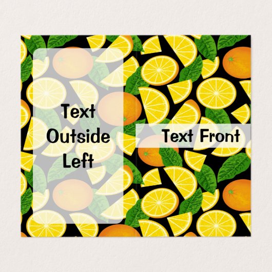 Oranje achtergrond visitekaartje (Buitenkant ongevouwen)