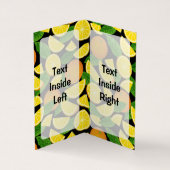 Oranje achtergrond visitekaartje (Binnen)