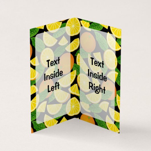 Oranje achtergrond visitekaartje (Binnen)