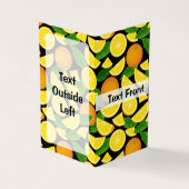 Oranje achtergrond visitekaartje (Buitenkant)