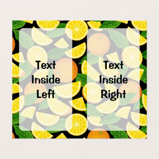 Oranje achtergrond visitekaartje (Binnenkant ongevouwen)